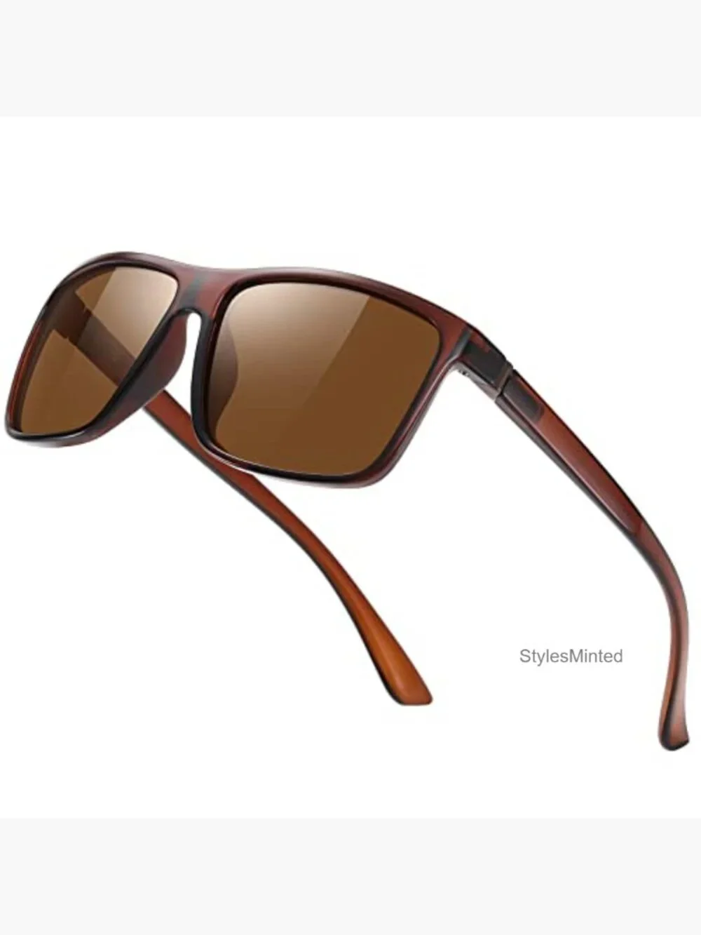 Men's Polarized Retro Square Sunglasses UV Protection Driving Fishing